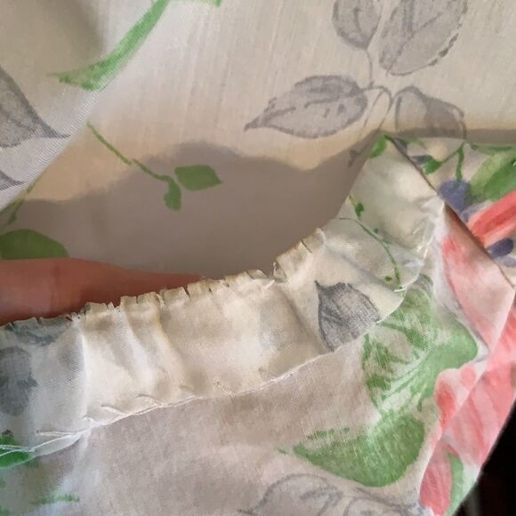 Vtg floral cotton/poly house dress or robe - Picture 8 of 9